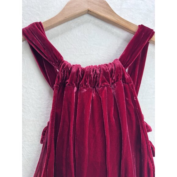 Sundance Women's Raspberry Velvet Ruffle Tank Top Size Large - Picture 10 of 11